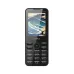 Front view of the black XTRA X20 feature phone with a small screen, physical number pad, and navigation keys.