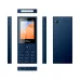 Multi-angle product render of the blue XTRA X40 phone showing its front, back, side, top, and bottom views.