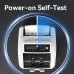 Top-down view of Deli ET903 Money Counting Machine illustrating its power-on self-test process.