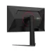 AOC Q25G4S rear view featuring geometric back panel, RGB ring detail and sturdy ergonomic stand for stable setup