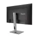 Rear angled view of ASUS ProArt Display PA278CGRV Monitor with matte black finish and cable management stand.