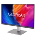 ASUS ProArt Display PA32QCV monitor featuring a vibrant abstract wallpaper and the ASUS logo.
