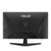 Back view of Asus TUF Gaming VG27AQE5A Monitor showing geometric design, ports, and sturdy V-shaped stand.