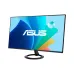 Left angled front viewpoint of the ASUS VZ249HG Monitor displaying a vibrant ASUS brand wallpaper on its screen.