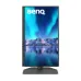 Portrait view of BenQ SW272QN 27 inch 2K Monitor displaying vivid aurora landscape with slim bezel design.