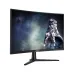 Dahua DHI-LM27-E240C curved monitor front view with astronaut wallpaper, slim bezels and modern black stand