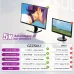 Comparison view of GEESUU BlazeWheel M238GF Monitor highlighting vivid anime display versus standard landscape screen.