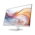 Front view of HP Series 5 527sh Monitor displaying vibrant abstract wave on thin bezel screen with model number visible.