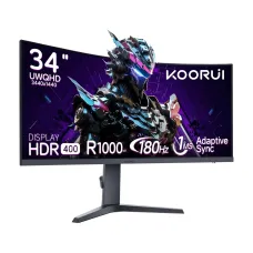 KOORUI 34E6UC 34" 180Hz WQHD VA Curved Gaming Monitor