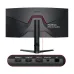 Rear view of KOORUI 34E6UC Curved Monitor highlighting 75x75mm VESA mount and HDMI, DP, audio, and power ports.