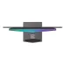 KOORUI S2721XO monitor shown from the top, highlighting its slim curved display and RGB lighting.