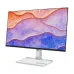 Front angled view of Lenovo L24D-4C Monitor displaying abstract colorful wavy artwork on slim bezel screen.