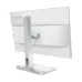 Rear angled view of Lenovo L24D-4C Monitor with white finish, silver stand, and circular hinge for tilt adjustment.