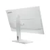 Lenovo L27q-4a monitor rear angled view with sleek white finish, slim profile and modern minimalist stand design