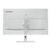Lenovo L27q-4a back view with clean design, cable management stand and premium white matte finish