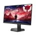 Angled view of the black Lenovo Legion 25-10 gaming monitor displaying a red and black landscape scene.