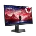 Angled view of the black Lenovo Legion 25-10 gaming monitor displaying a red and black landscape scene.