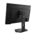 Lenovo Legion gaming monitor rear angled view showing sturdy stand, ventilation design and premium black finish