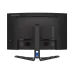 Back view of Lenovo Legion gaming monitor highlighting stand structure, ports area, and clean minimalist design