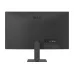 LG 24U411B-B monitor shown from the rear with ports, VESA mounting points, and stand.