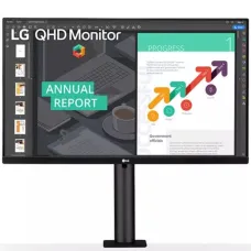 LG 27QN880 27 Inch 2K QHD IPS Ergo Black Monitor