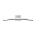 Top-down view of the curved screen of the LG 49U950A-W UltraWide Monitor with its white stand base.