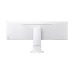 Rear view of the white LG 49U950A-W UltraWide Monitor, showing the large panel and central stand attachment.