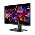 Front view of MSI MAG 272QP QD-OLED X24 Monitor displaying vivid abstract gaming design with Arsenal branding.