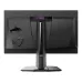 Rear view of the MSI MPG 271QR QD-OLED X50 Monitor showcasing its sleek black design, illuminated MSI logo, and iconic dragon emblem on the back panel.