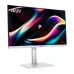 MSI Pro Max 271QPHW E14 white monitor front view with vibrant display and adjustable stand, model: pro-max-271qphw-e14