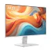MSI PRO MP251W E14A monitor front view featuring vibrant abstract wallpaper, slim bezels, and white stand