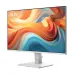 MSI PRO MP251W E14A white monitor front angled view with vibrant display, slim bezels, and sturdy stand