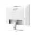 MSI PRO MP251W E14A monitor rear angled view with white chassis, stand, rear ports, and textured design