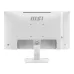 MSI PRO MP251W E14A monitor rear view showing white chassis, stand, ventilation, and connectivity ports
