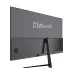 Angled back view of PC Power PCGMX27Q120B gaming monitor with clean design, slim body and stylish stand setup