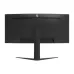 Back view of Thunderobot DQ34C240L gaming monitor in matte black with V-shaped stand and VESA mount design.