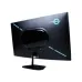 Back panel of a stylish gaming monitor featuring RGB accents, central stand mount, and futuristic design elements.