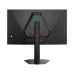Rear view of a gaming monitor featuring RGB lighting design, central stand, and clean modern back panel layout