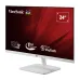 White ViewSonic VA2432A-H-W 24-inch monitor from a slightly lower angle, highlighting 120Hz and 1ms features.