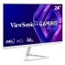 ViewSonic VX24G30-W white gaming monitor angled front view with 240Hz SuperClear display
