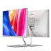 A back and side view of the silver Walton CiNEXA WDF15E24I all-in-one desktop monitor, highlighting its thin design and stand.