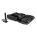 ROG CROSSHAIR X870E DARK HERO rear I/O panel with USB4, HDMI, Ethernet, audio ports, and Wi-Fi antenna connectors