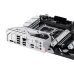 Close-up of ASUS Z790 AYW OC WiFi rear panel showing USB ports, WiFi connectors, HDMI and audio outputs