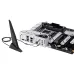 ASUS Z790 AYW OC WiFi motherboard rear I/O with antenna, USB ports, audio jacks and white heatsink design