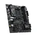 Front angled view of MSI B550M GAMING PLUS WIFI6E Motherboard with dragon logo heatsinks and LIGHTNING GEN4 label.