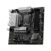 Right angled front viewpoint of the MSI PRO B760M-A DDR4 II Motherboard highlighting the RAM slots.