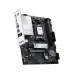 Angled view of MSI PRO B850M-B GEN4 Motherboard highlighting installed CPU, DIMM slots, PCIe slot, & rear connectivity ports.
