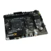 XENTHRA XN-B450M-VH-PRO angled view showing micro ATX layout, expansion slots, RAM slots, and power connectors