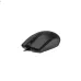 A low side‑angled view of the A4tech OP-550S Silent Wired Optical Mouse highlighting its buttons, slim profile, and front cable entry.
