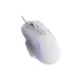 Front angled view of AJAZZ AJ039 V2 Wired Gaming Mouse in white with RGB lighting.